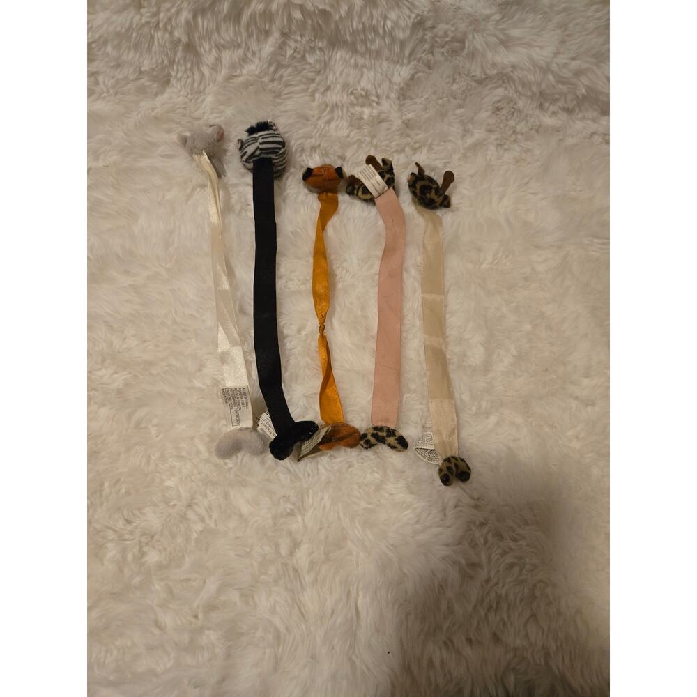 Vintage Safari Friends Plush Bookmarks Set of 5